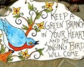RESERVED for Candace - Custom Personalized Organic Garden of Eden Flower Plaque with Roses