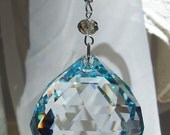 Sky Blue Crystal Ball Suncatcher