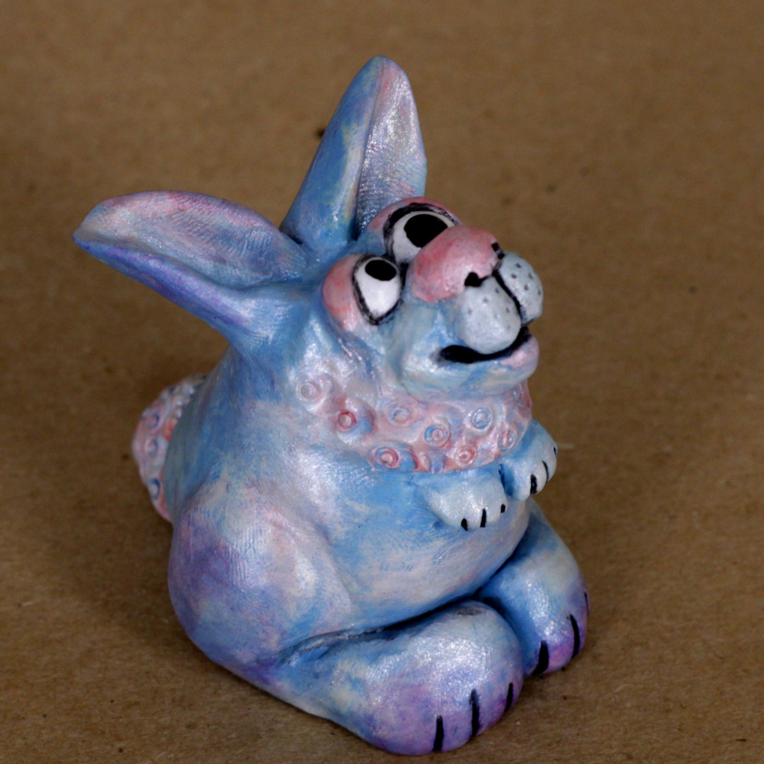 Cotton Candy Coloured Bunny, Fantasy Cartoonish Rabbit