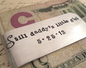 Father of the Bride Gift  - Personalized Money Clip - Aluminum Money Clip - Wedding - Daddy's Little Girl-