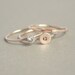 gold stacking ring SET. monogram initial ring. gold diamond ring. gold stacking ring. personalized set of THREE rings. instant collection.