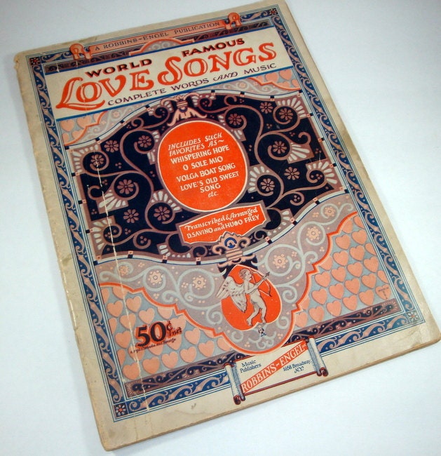 World Famous Love Songs, Song Book, 1925  (928-07)