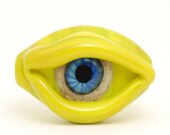Glass Evil Eye Bead, Handmade Lampwork Glass Bead, OOAK, SRA