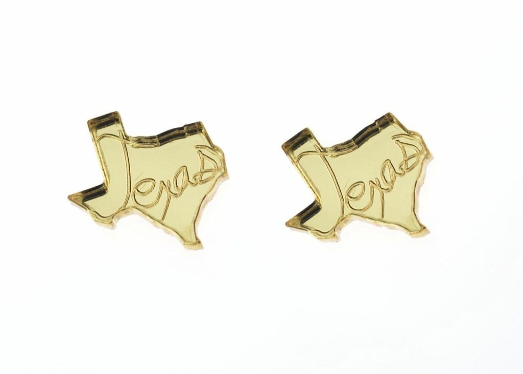 Mirror Gold Texas Post Earrings