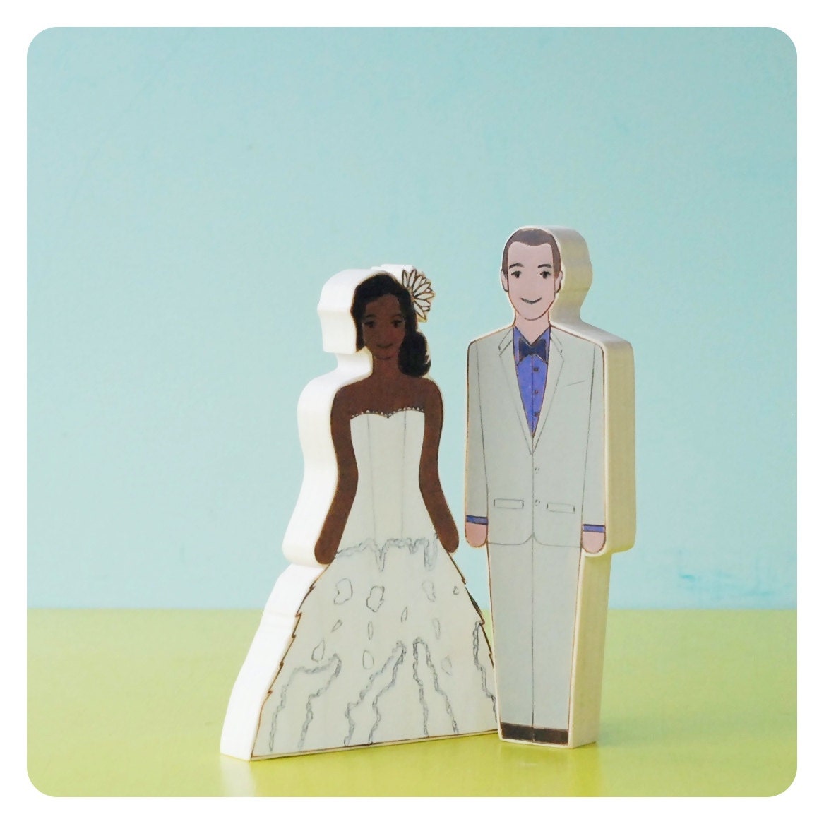 Custom Wedding Cake Topper Couple