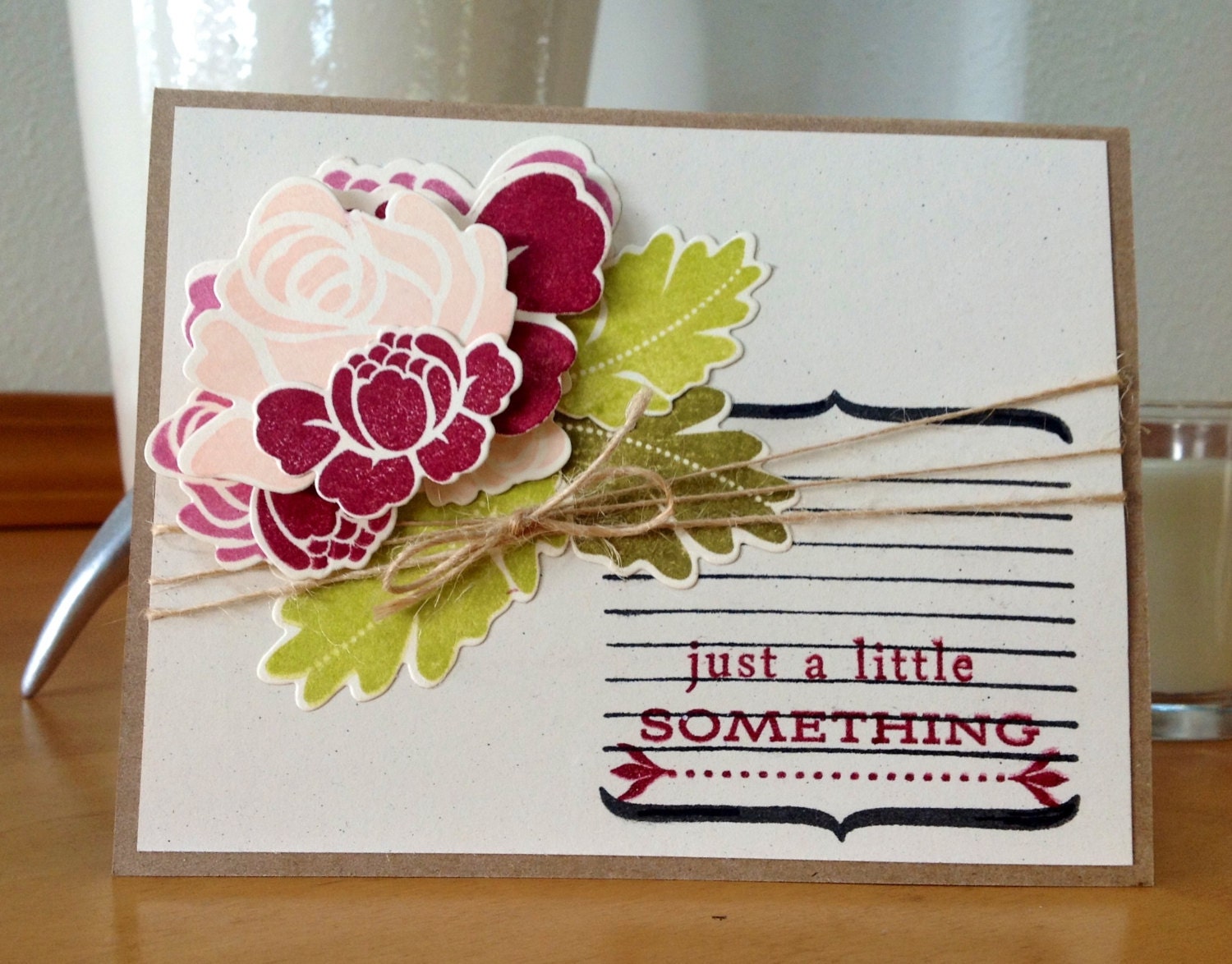 Handmade Just A Little Something Dimensional Card