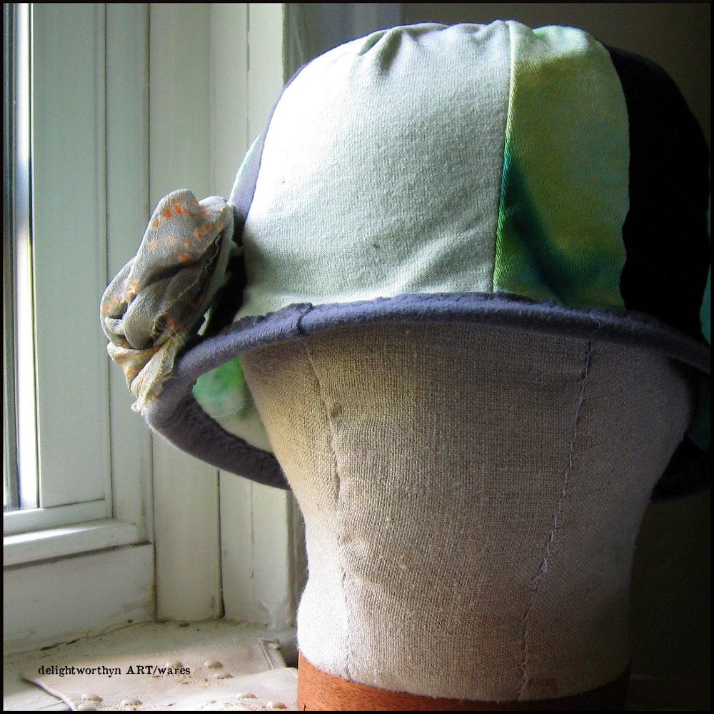 Green Cotton Cloche UPCYCLED
