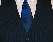Skull necktie Men microfiber tie - Custom colors available