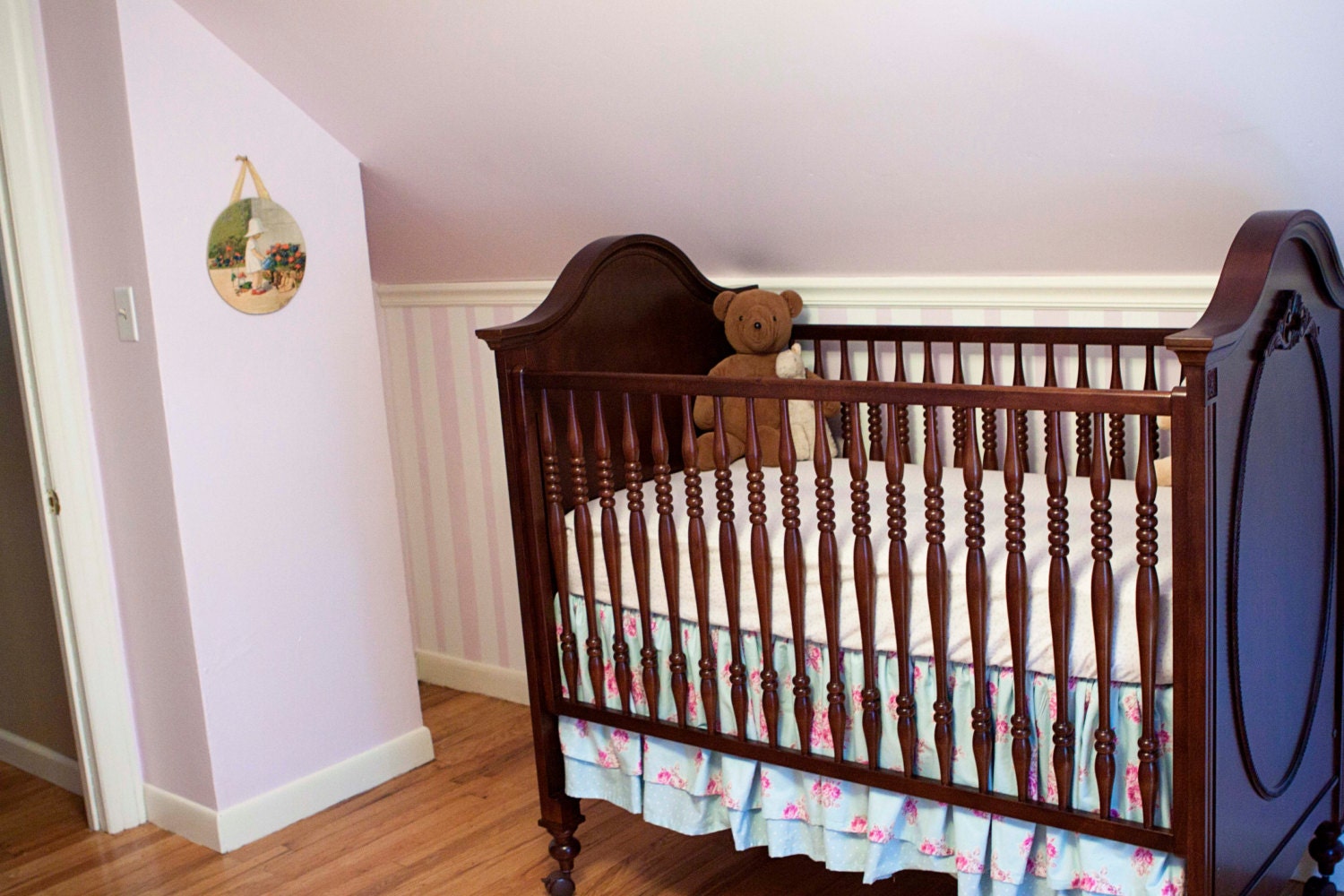 Beautiful Floral Crib Skirt