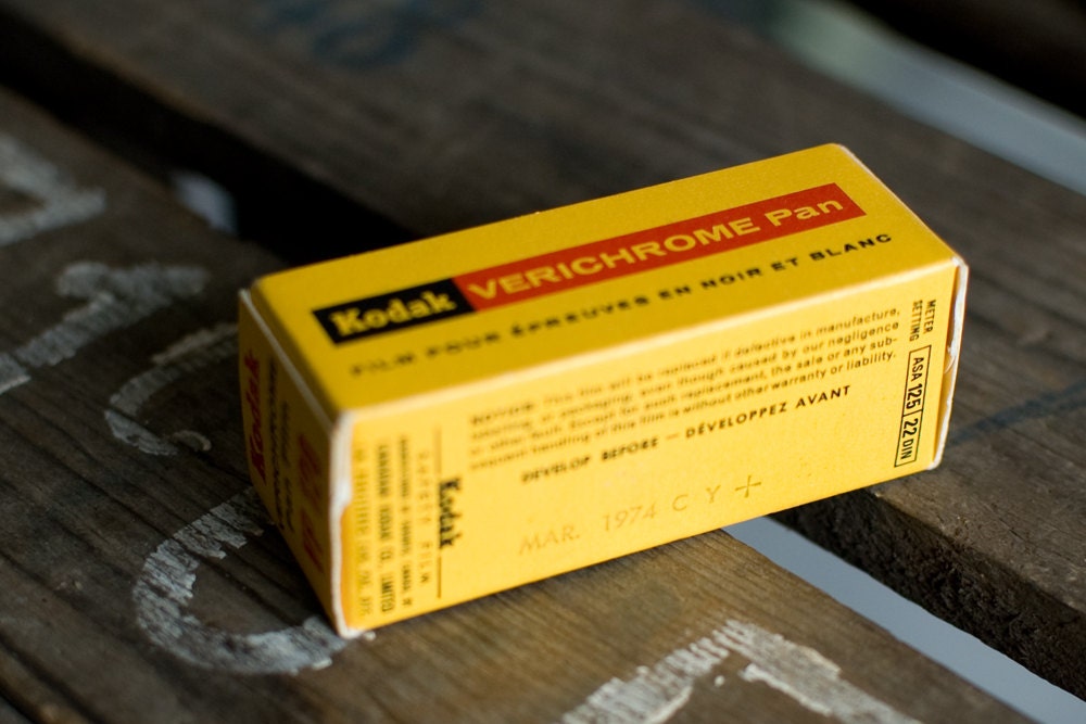 Kodak Verichrome 120 black and white film expired MAR 1974