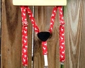 Little Deer Child's suspenders in Red