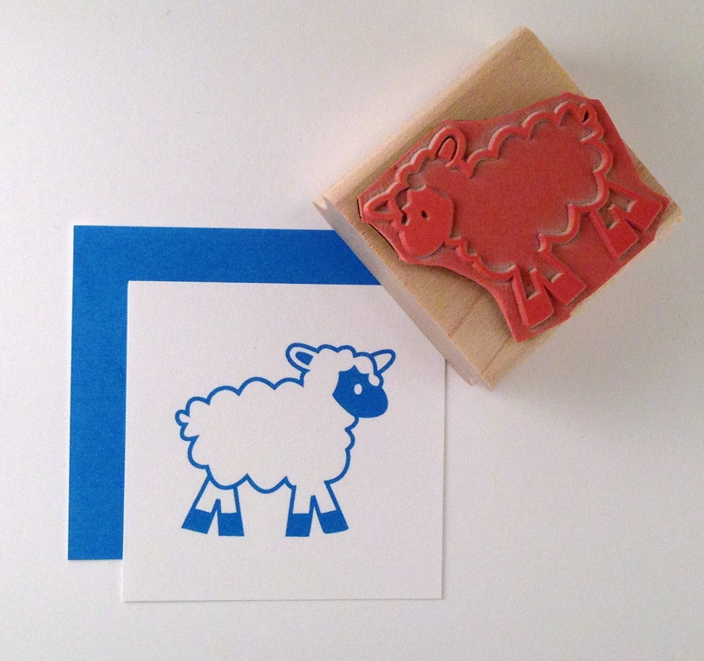 Baby Lamb Rubber Stamp