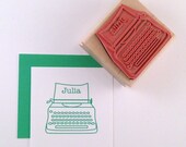 Typewriter Personalized Rubber Stamp
