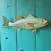 CUSTOM for you - copper fish sculpture with glass eye - repurposed - OOAK