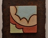 Ceramic Tile Wall Plaque (light blue, blue, and navy blue) - Meagan Chaney Gumpert (03-20)