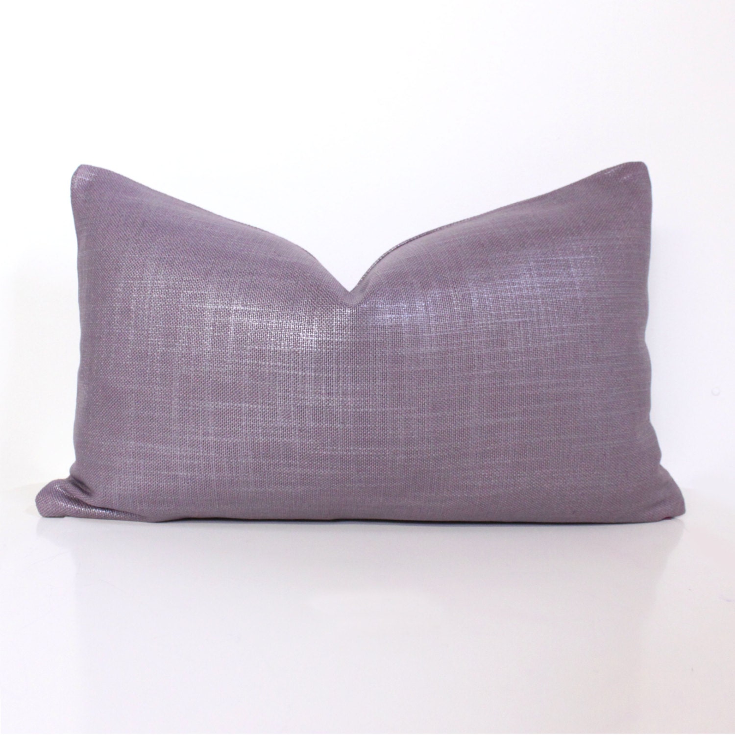 12"x20" Lumbar  - Metallic Shimmer Linen in Lilac