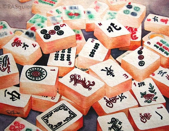 Mahjong Tiles 5x7 Print