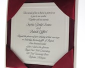 Diamond  Dream - Boxed Wedding Invitations, Bordeaux, Champagne Ivory, Burgundy, Wine  - Elegant Wedding Invite -  Set of 100