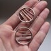 Round earrigns - Sterling silver and copper