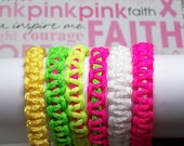 Bright Summer Woven Bracelets Adjustable Washable You Pick Colors Survival Paracord Design