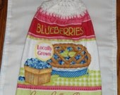 Sweet Blueberries Crochet Top Towel