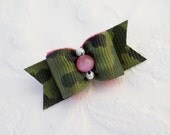 Dog Bow- 5/8" Pink Camo Dog Bow