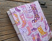 Handmade Blank Hardcover Coptic Stitch Journal Book With Galoshes Purple Paper Sketchbook