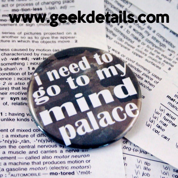 I need to go to my mind palace Sherlock Holmes Pinback Button