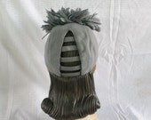 1940's Vintage Gray Felt Calot Hat with Open Back New York Creation