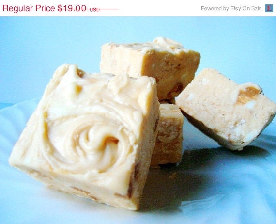 SALE Julie's Fudge - White Chocolate BUTTERSCOTCH Swirl - 12 PIECES (1 pound)