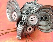 Squ33x No.2 - Polymer Clay Industrial Steampunk Mouse - Figurine