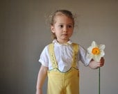 1950s Peter Piper Shorts, Suspenders and Shirt set, size 18 months to 2t