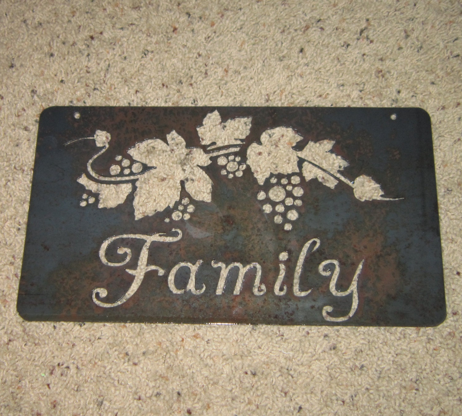 Family-Metal art-Grapevine Art-Home Decor Art