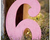 Glitter Large wooden birthday numbers, 24" tall, you pick number, letter and color