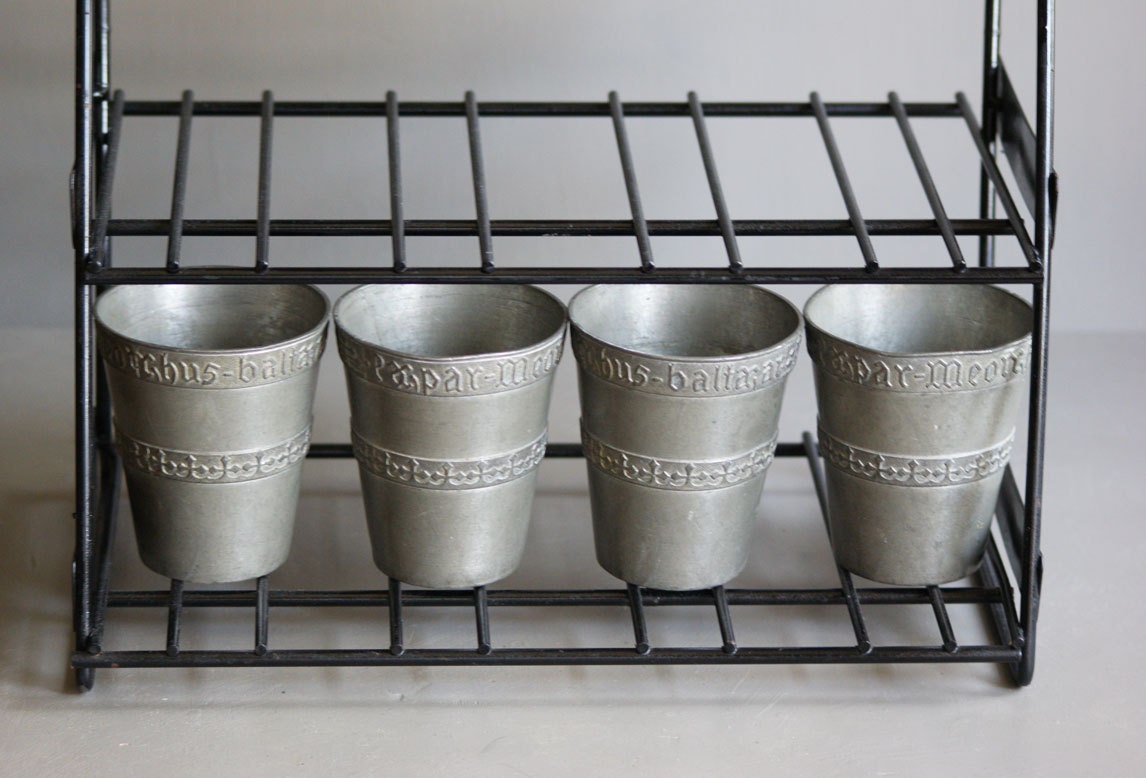 Medieval Pewter Pots with Crosses
