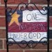 Hand Painted Decorative Slate - Americana and Patriotic - One Nation Under God