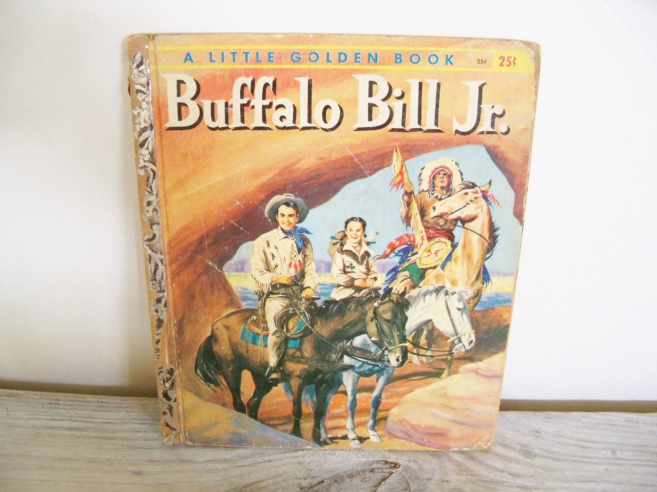 Buffalo Bill Jr. Antique Little Golden Book 1st Edition A 1956