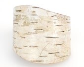 Birch bark cuff, curve bracelet