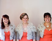 Birch bark wedding bridesmaid bracelet and necklace sets
