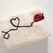 Felted Soap Ladybug Choose Scent