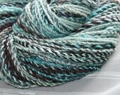 Chocolate and Tears handspun two ply bfl and bamboo yarn
