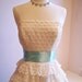 50s Tea Length Wedding Dress / Vintage Wedding Dress by Cotillion Original Size XS