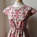 Floral Dress / Vintage Floral Fabric / English Rose Dress in Subtle Pink / Handmade/ Choose Your Size
