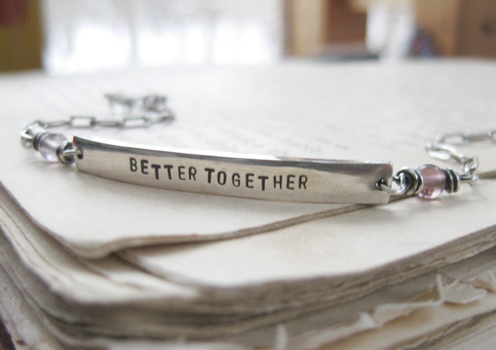 sterling silver message ID bracelet - personalized with your custom words