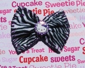 Zebra Felt Hair Bow