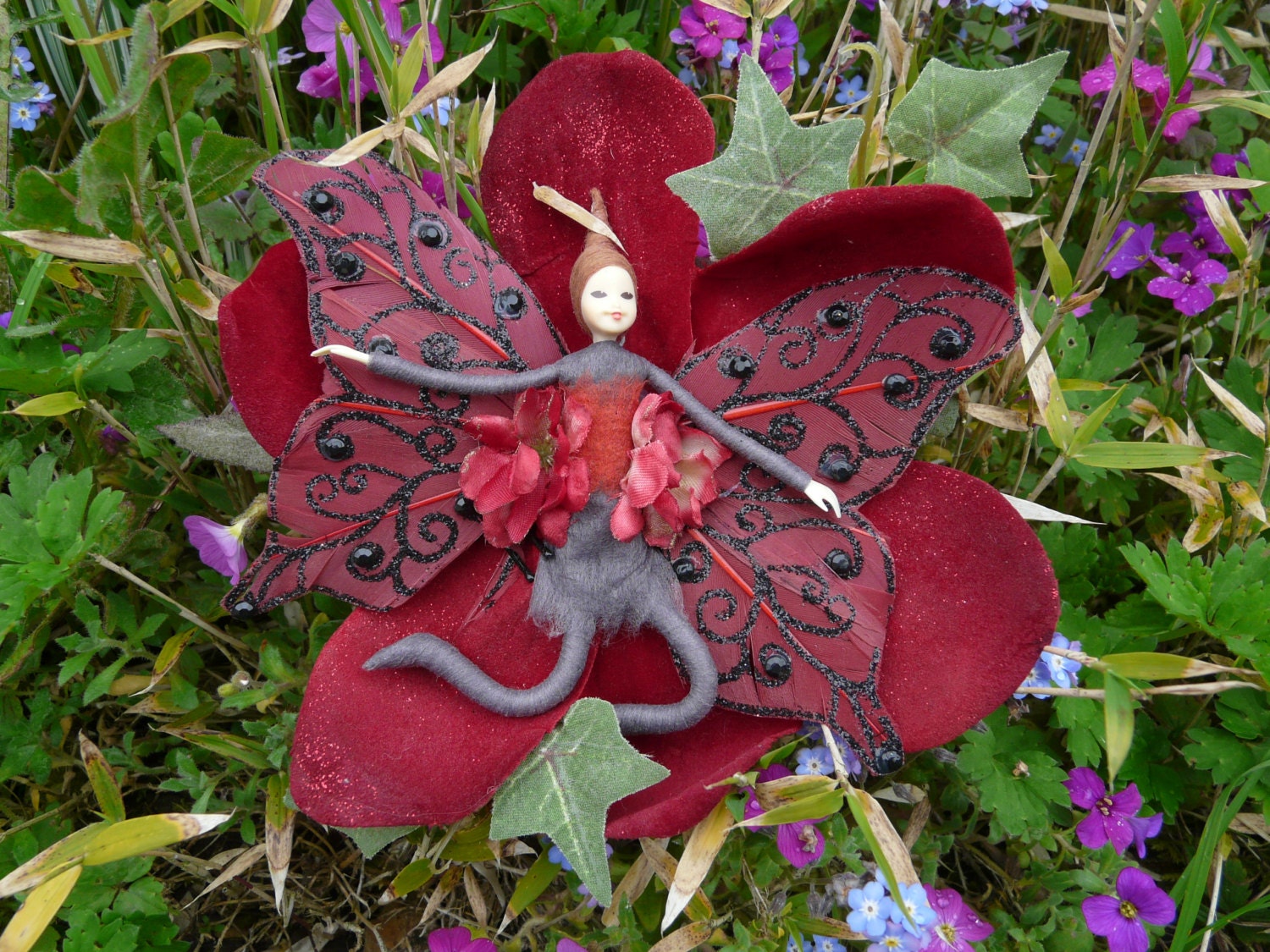 Flower Fairy Fascinator - Hat -Hair decoration