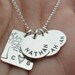 Personalized Jewelry in Sterling Silver - Under the Oak Tree Plus TWO - Handstamped Tree of Life w/ Couples Initials - Personalized Necklace
