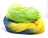 300 Yards Hand Dyed Thread Size 10 Cotton Crochet Thread 3 Ply Yellow Mustard Dark Blue Green Hand Painted Cotton Yarn