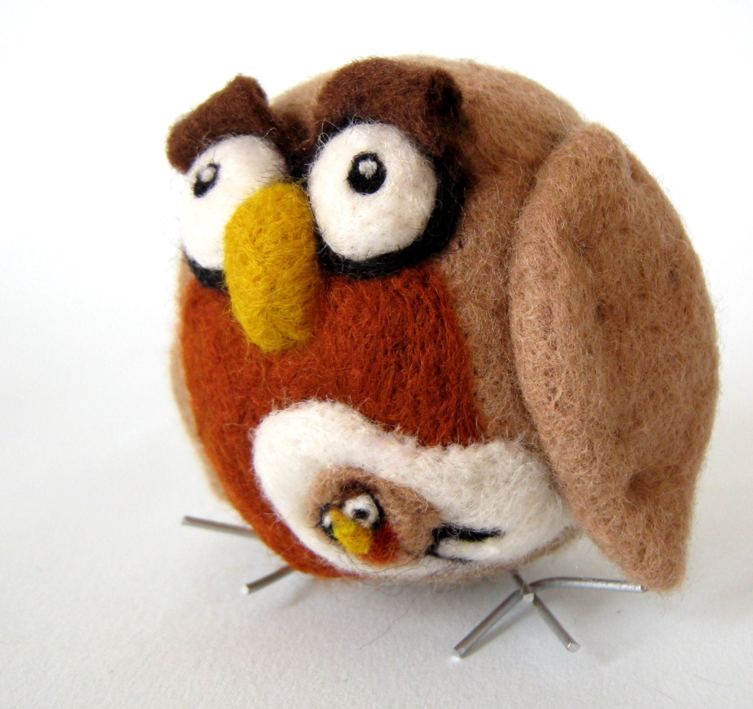 Pregnant - Needle Felted "She is Expecting" Owl - Wool Hoot Mom - Mothers Day