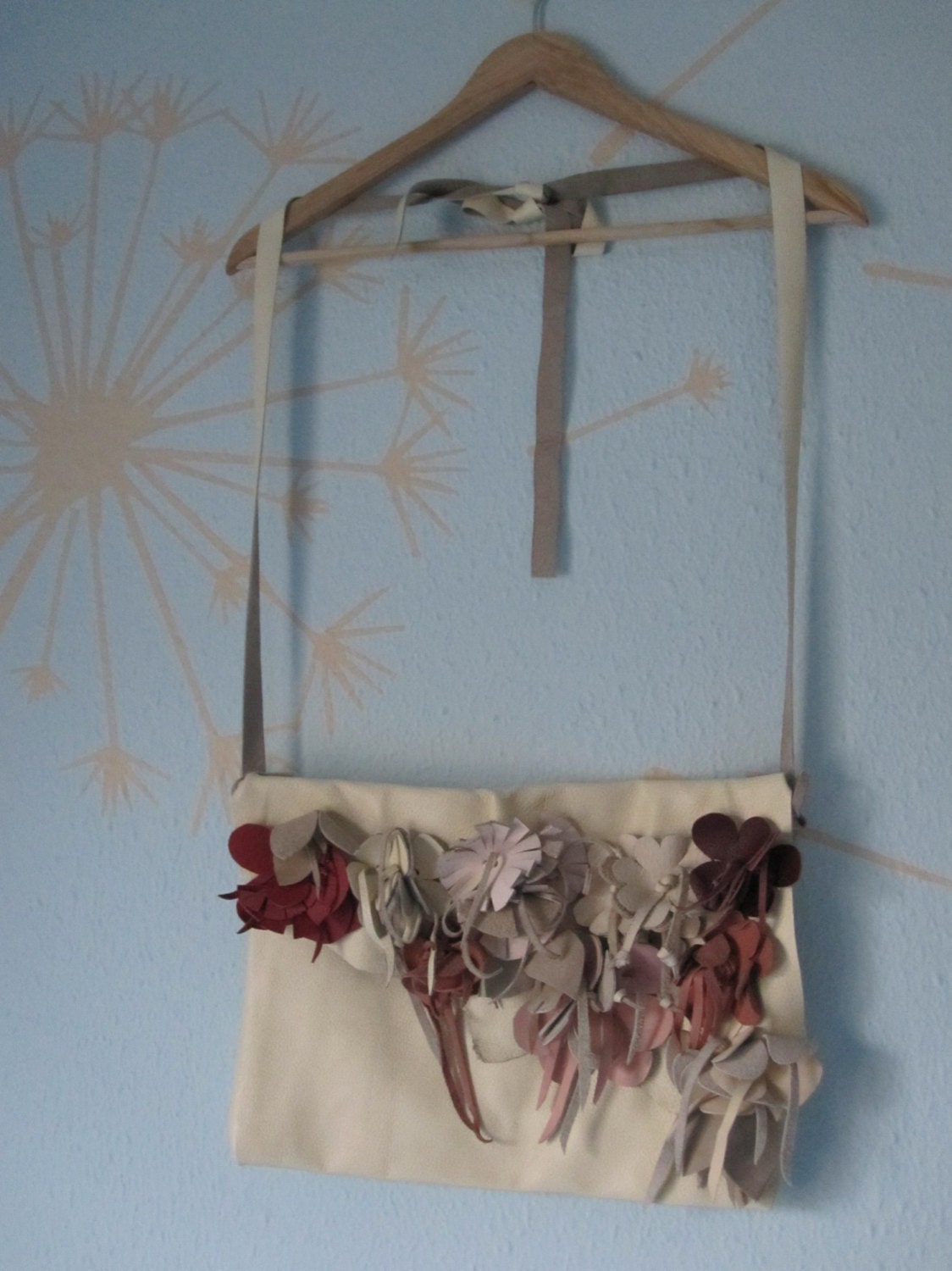 Spring Is In The Air - Flowers Leather Bag OOAK